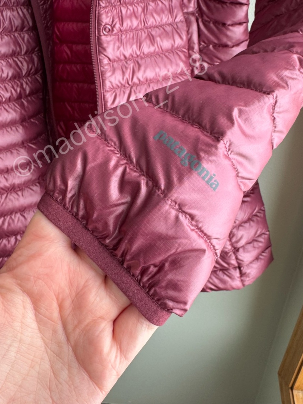 Patagonia Lightweight Fiona Parka Small Oxblood Red 600-fill down Windproof S - Picture 6 of 14